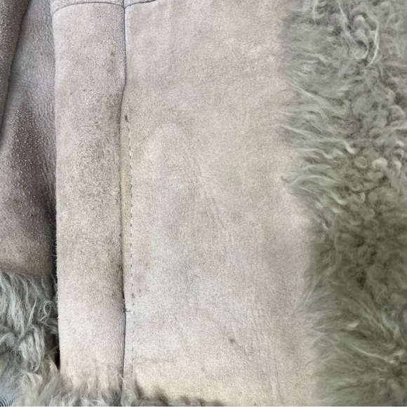 Skinny’s Hideout Vintage New Zealand Shearling Wool Gray Coat Women’s Small - Picture 6 of 15